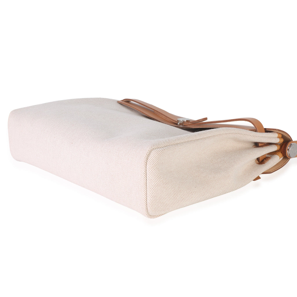 Hermès Ecru Beige Naturel Sable Toile Criss Viking Herbag Messenger 39 PHW Handbag box