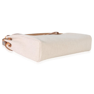 Hermès Ecru Beige Naturel Sable Toile Criss Viking Herbag Messenger 39 PHW Handbag clasp