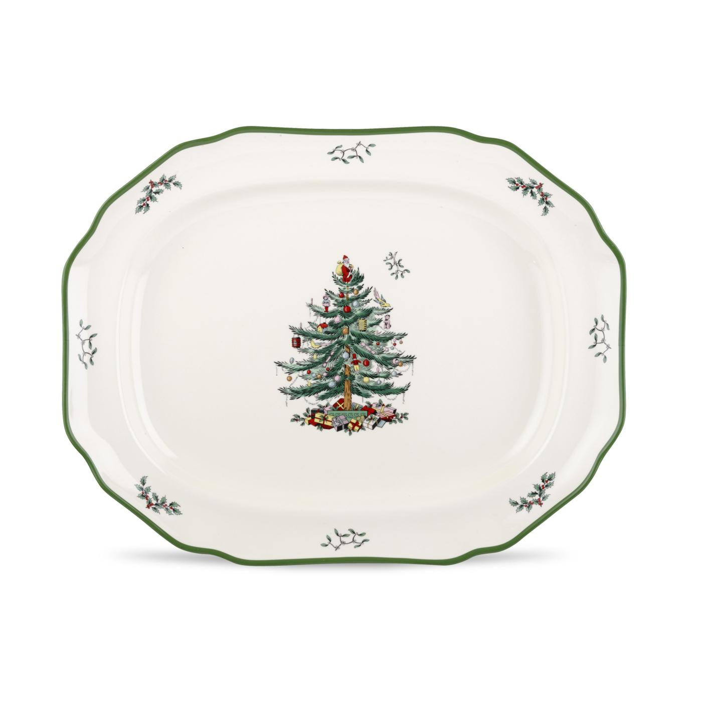 Christmas Tree 19" Sculpted Platter