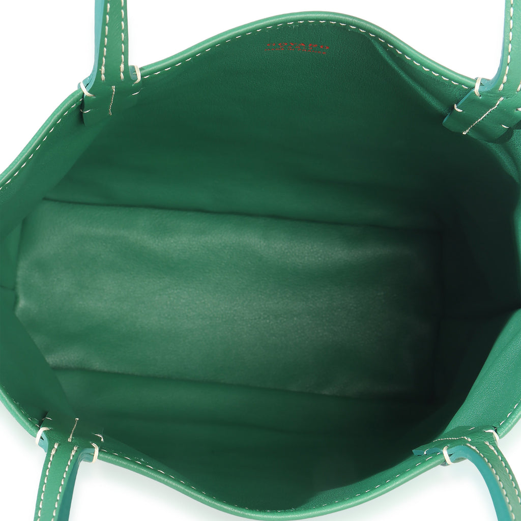 Goyard Green ine Canvas Reversible Mini Anjou Handbag av