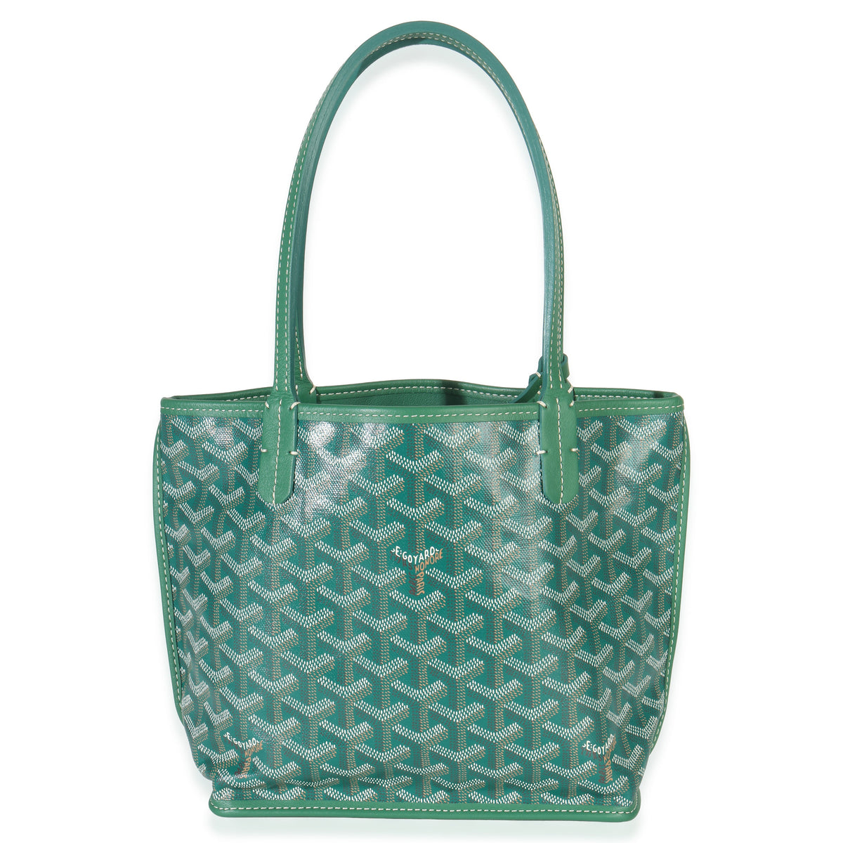 Goyard Green ine Canvas Reversible Mini Anjou Handbag bv