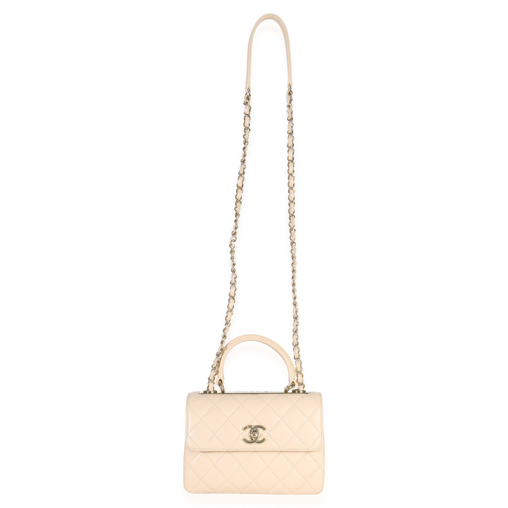 Chanel 25C Beige Quilted Lambskin Small Trendy Flap Bag Handbag av