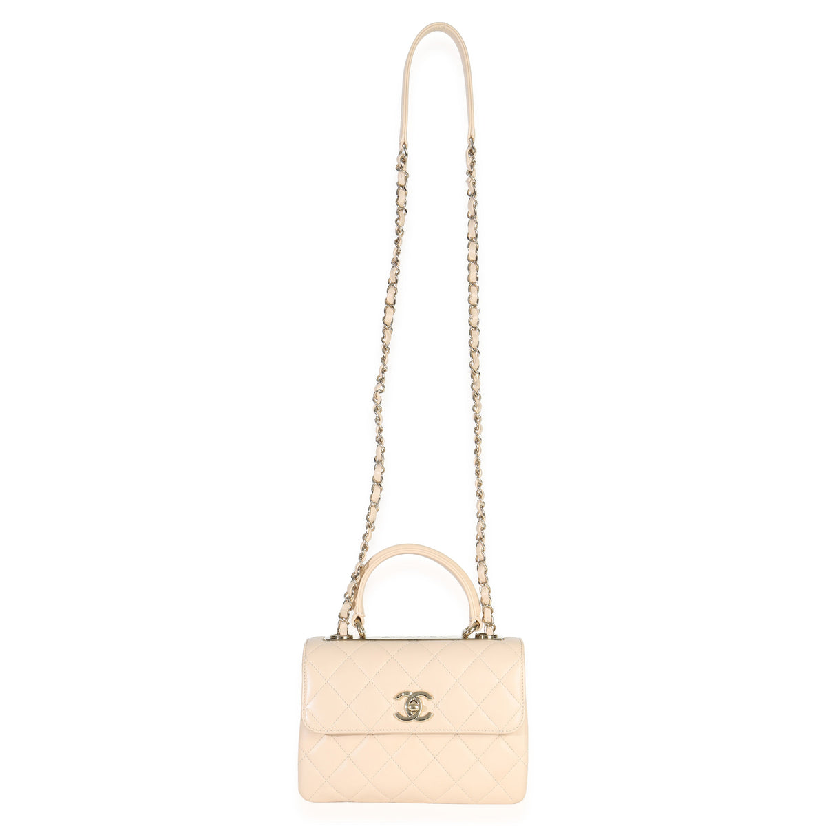 Chanel 25C Beige Quilted Lambskin Small Trendy Flap Bag Handbag av