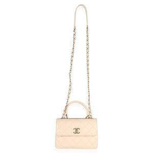 Chanel 25C Beige Quilted Lambskin Small Trendy Flap Bag Handbag av