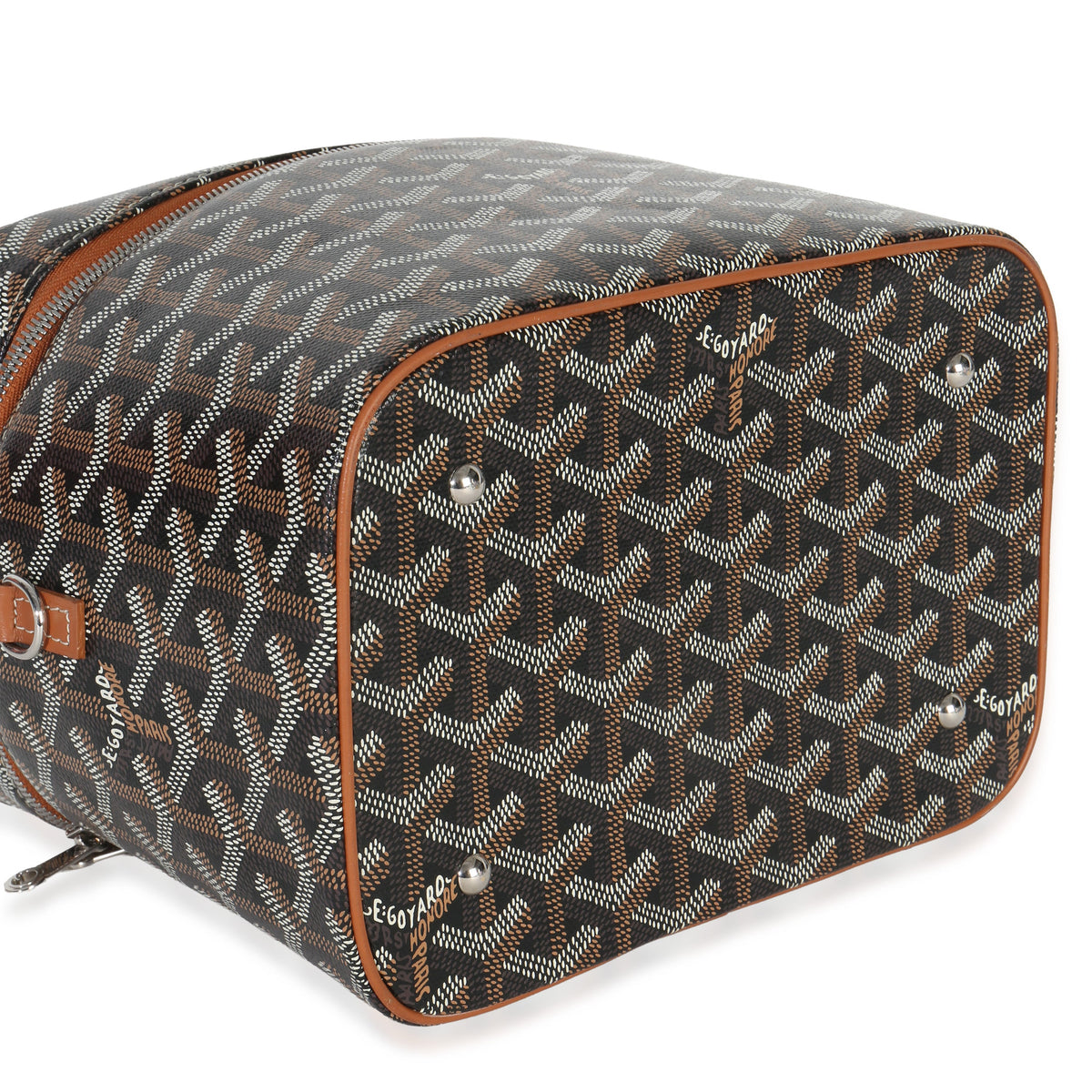 Goyard Gold Black ine Canvas Muse Vanity Case Handbag clasp