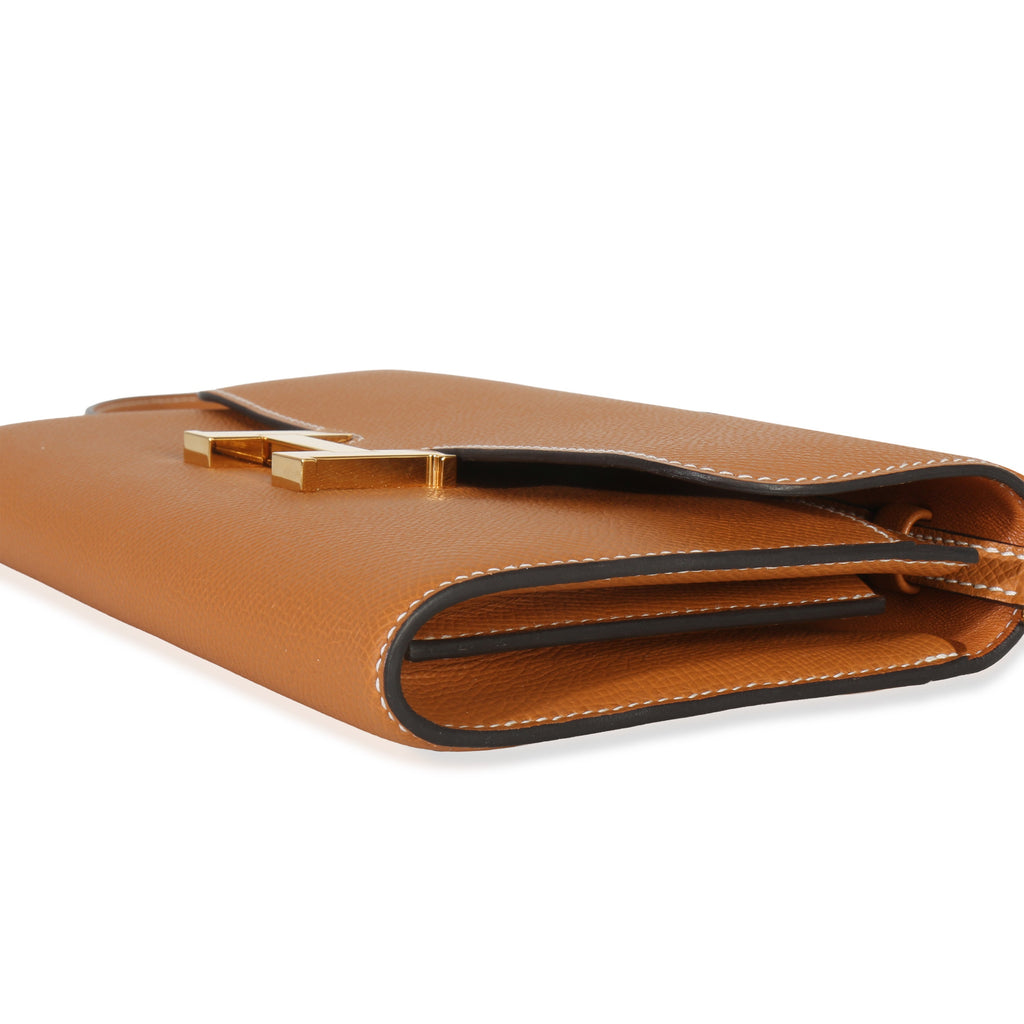 Hermès Toffee Epsom Constance Long Wallet To Go GHW Handbag box