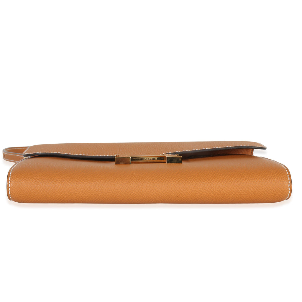 Hermès Toffee Epsom Constance Long Wallet To Go GHW Handbag stamp