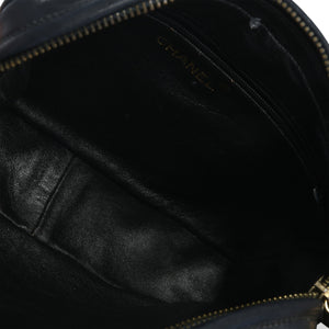 Chanel Vintage Black Quilted Lambskin Small Tassel Camera Bag Handbag ad1