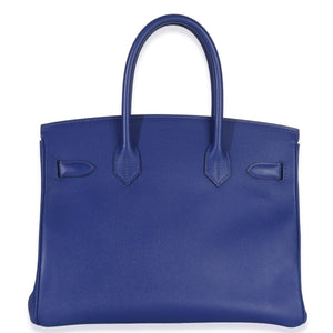 Hermès Bleu Electrique Epsom Birkin 30 PHW Handbag bv