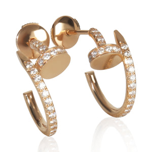 Cartier Rose Gold Diamond Small Model Juste Un Clou Earrings pv