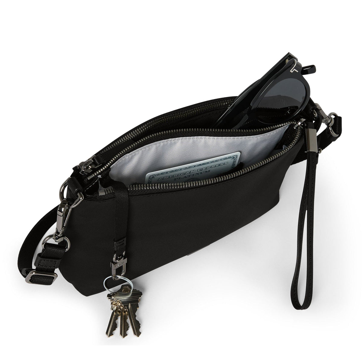 Voyageur Adela Crossbody, Black/Gunmetal