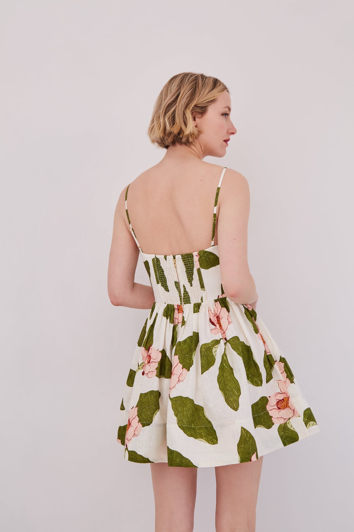 Miro Mini Dress in Lotus Ivory