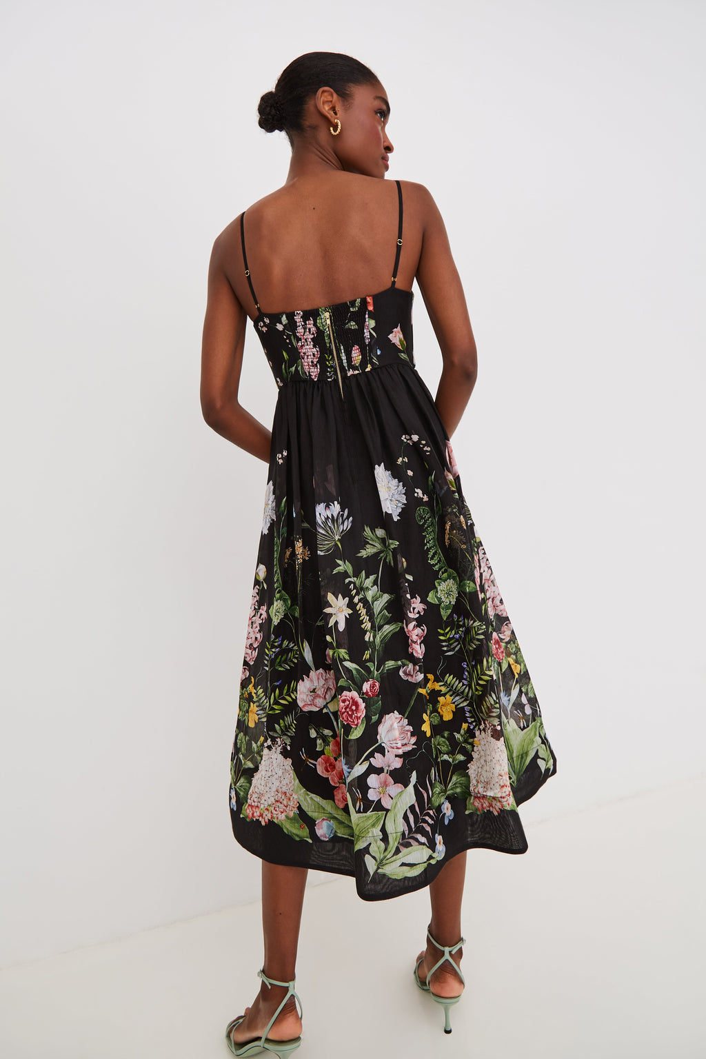 Pero Midi Dress in Bloomsfield Black