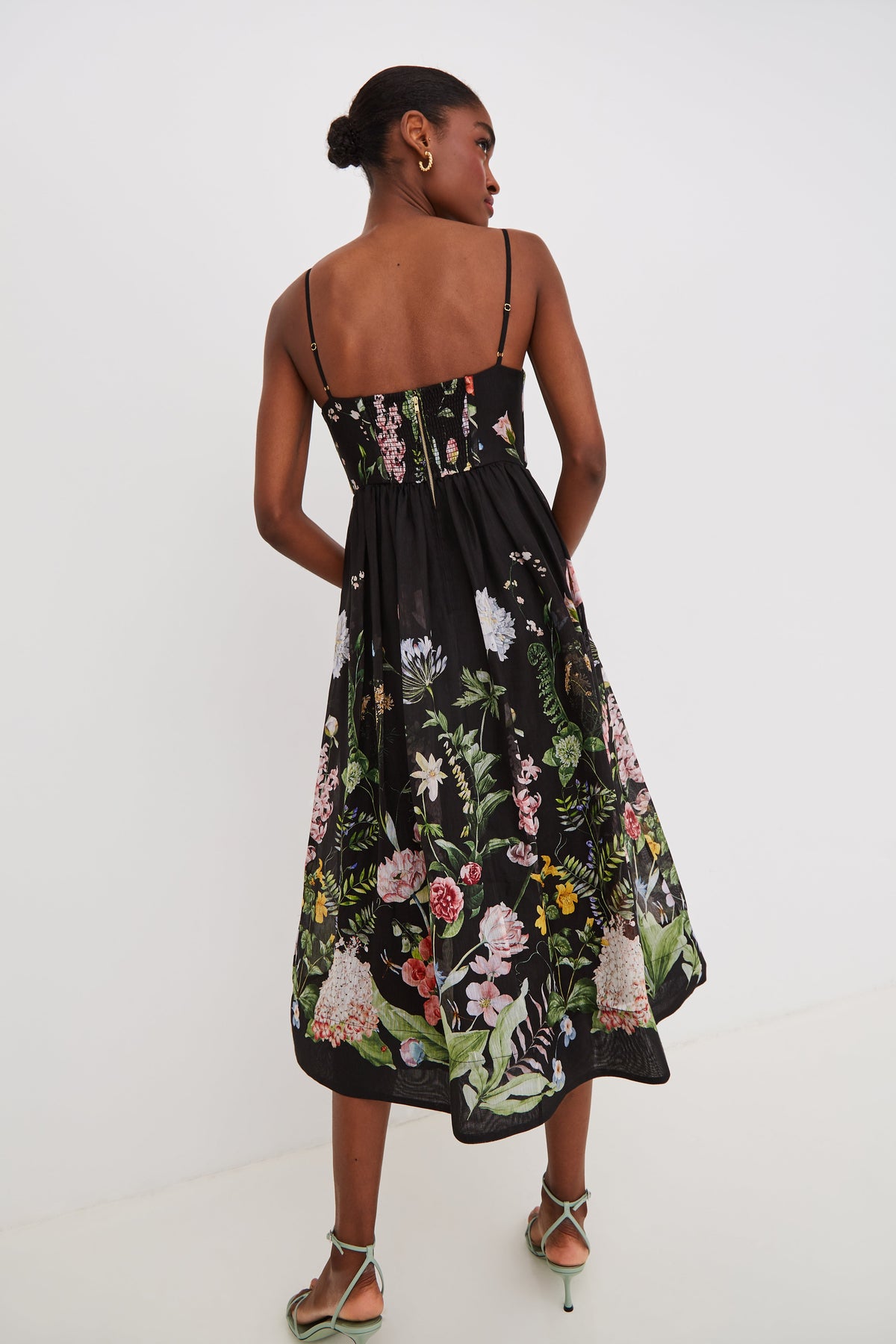 Pero Midi Dress in Bloomsfield Black