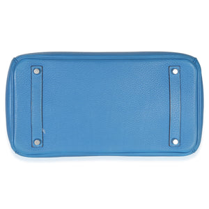 Hermès Bleu Zellige Togo Birkin 35 PHW Handbag box
