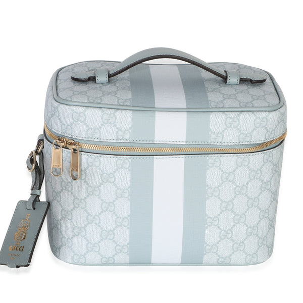 Gucci Light Blue GG Supreme Monogram Dollar Calfskin Medium Savoy