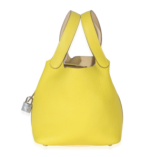 Hermès Bi-Color Lime Nata Picotin Lock 18 PHW | myGemma | Over The