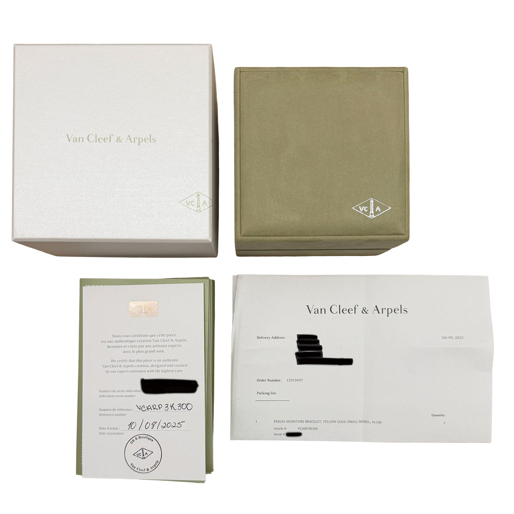 Van Cleef & Arpels Yellow Gold  Perlee Signature Bracelet box