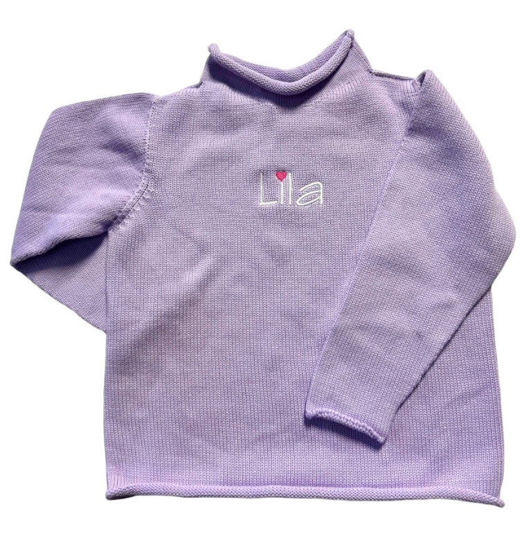 Jersey Rollneck Sweater in Lavender