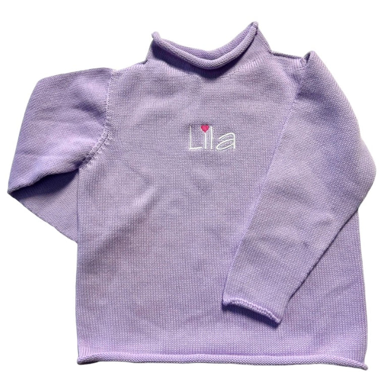 Jersey Rollneck Sweater in Lavender