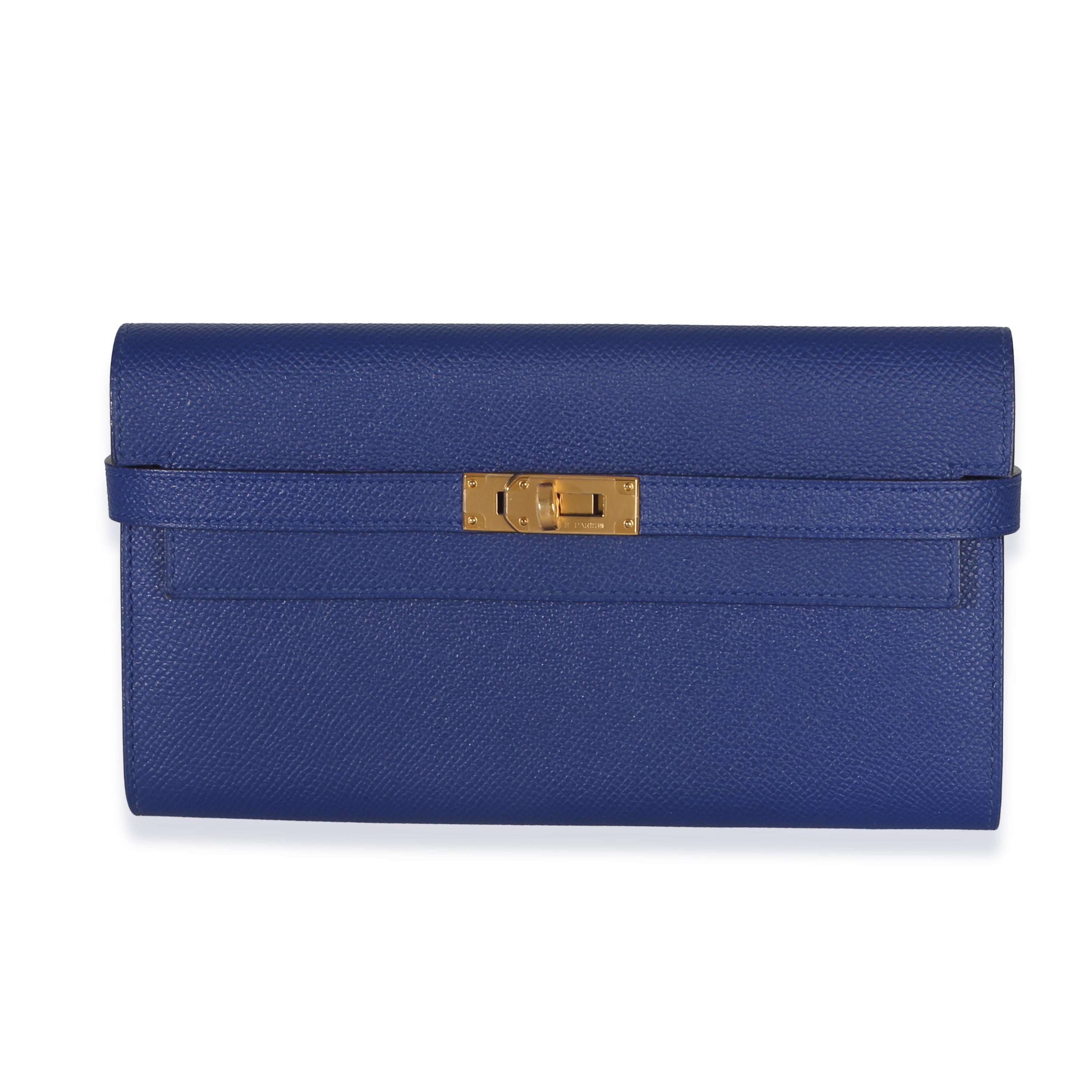 Hermès Bleu Electrique Epsom Kelly Longue Wallet GHW Wallet id