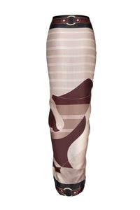 De La Falaise Cotton Silk Sarong in Brown Horses