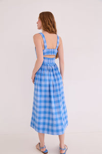 Clover Dress in Blue Plaid