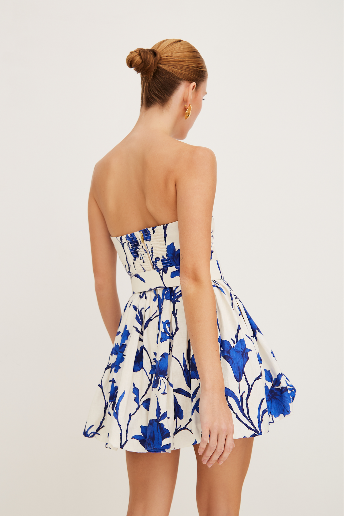 Swan Dress in Athena Cobalt