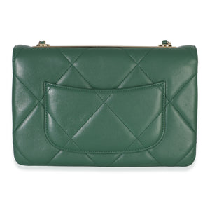 Chanel Green Quilted Lambskin Small Trendy Flap Bag Handbag 4