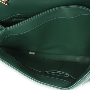 Chanel Green Quilted Lambskin Small Trendy Flap Bag Handbag 9