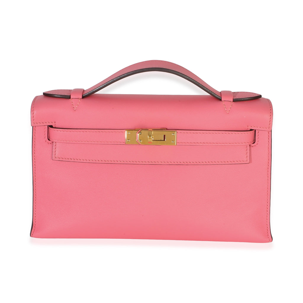 Hermès Rose Azalee Swift Kelly Pochette GHW Handbag id