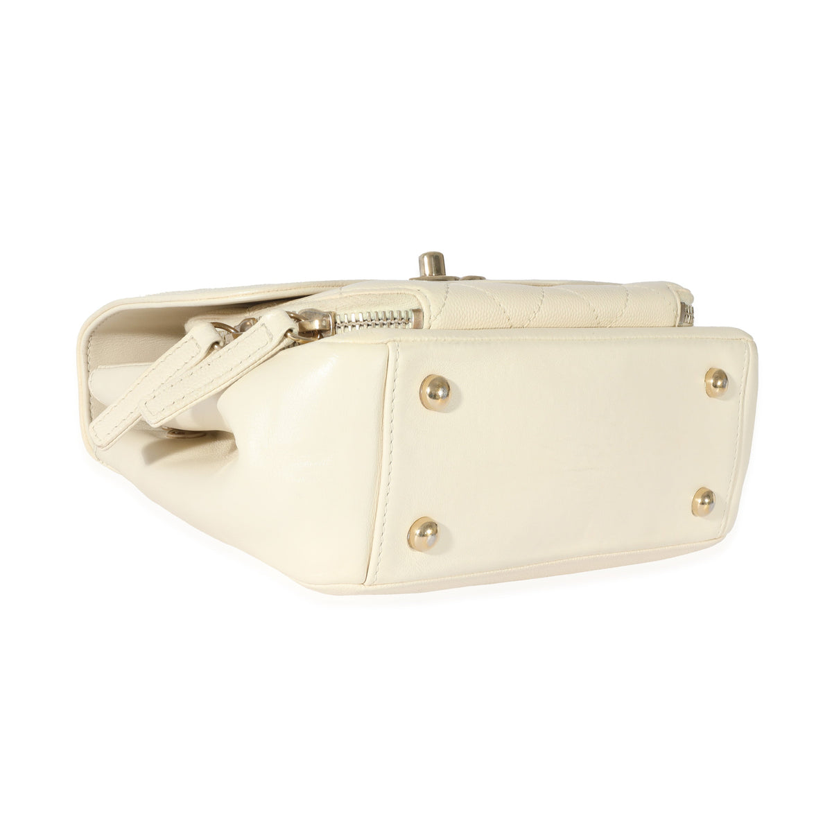 Chanel Cream Caviar Mini Business Affinity Flap Handbag clasp