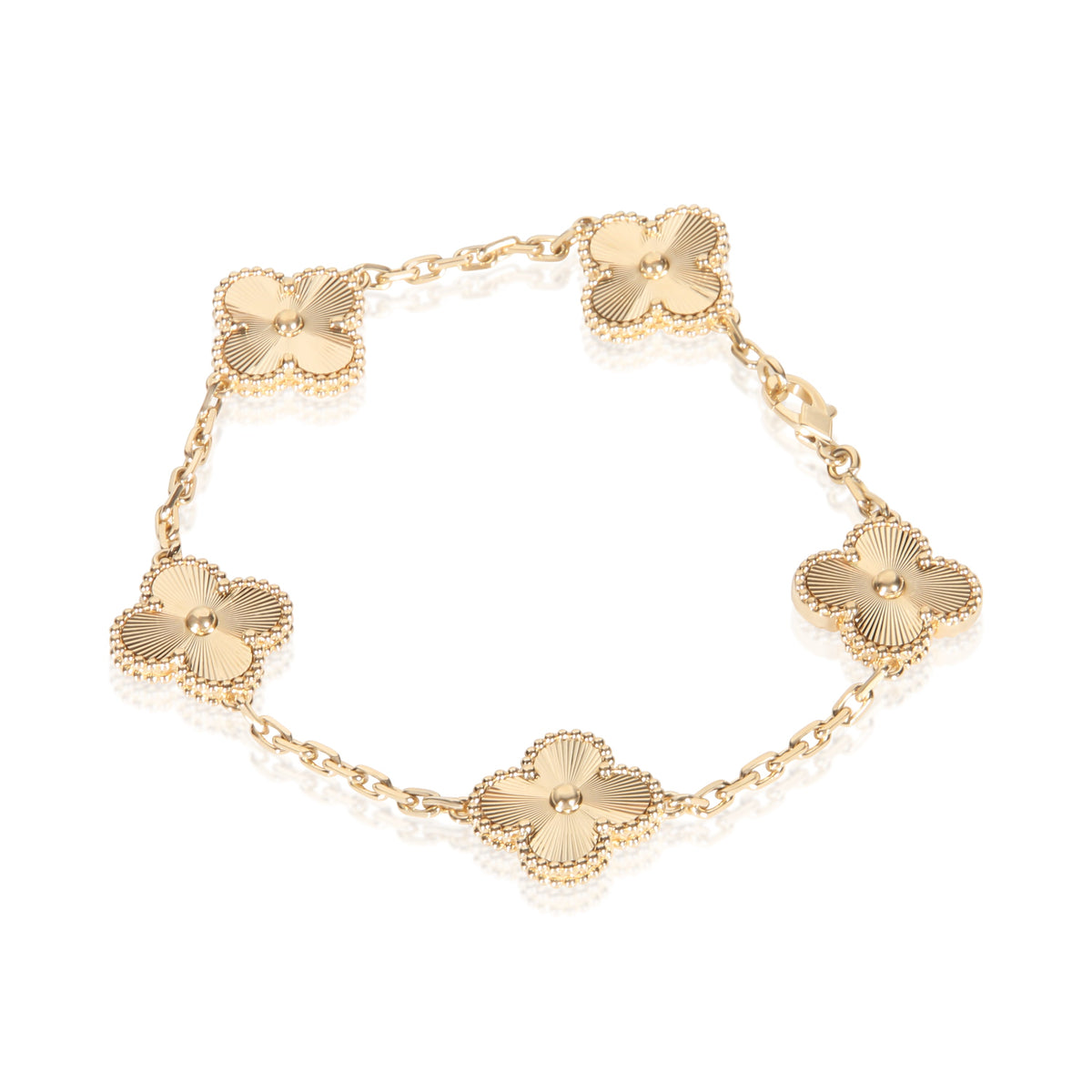 Van Cleef & Arpels Yellow Gold Vintage Alhambra Bracelet 2