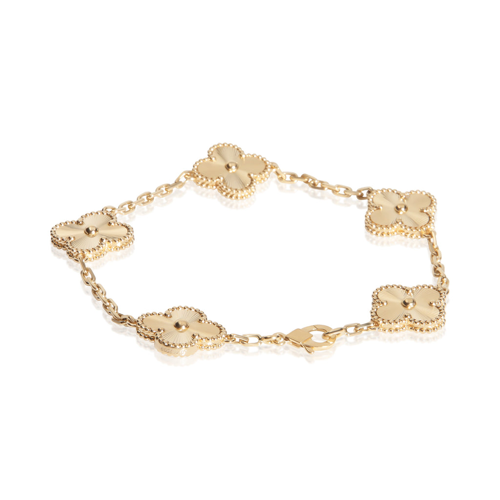 Van Cleef & Arpels Yellow Gold Vintage Alhambra Bracelet 3