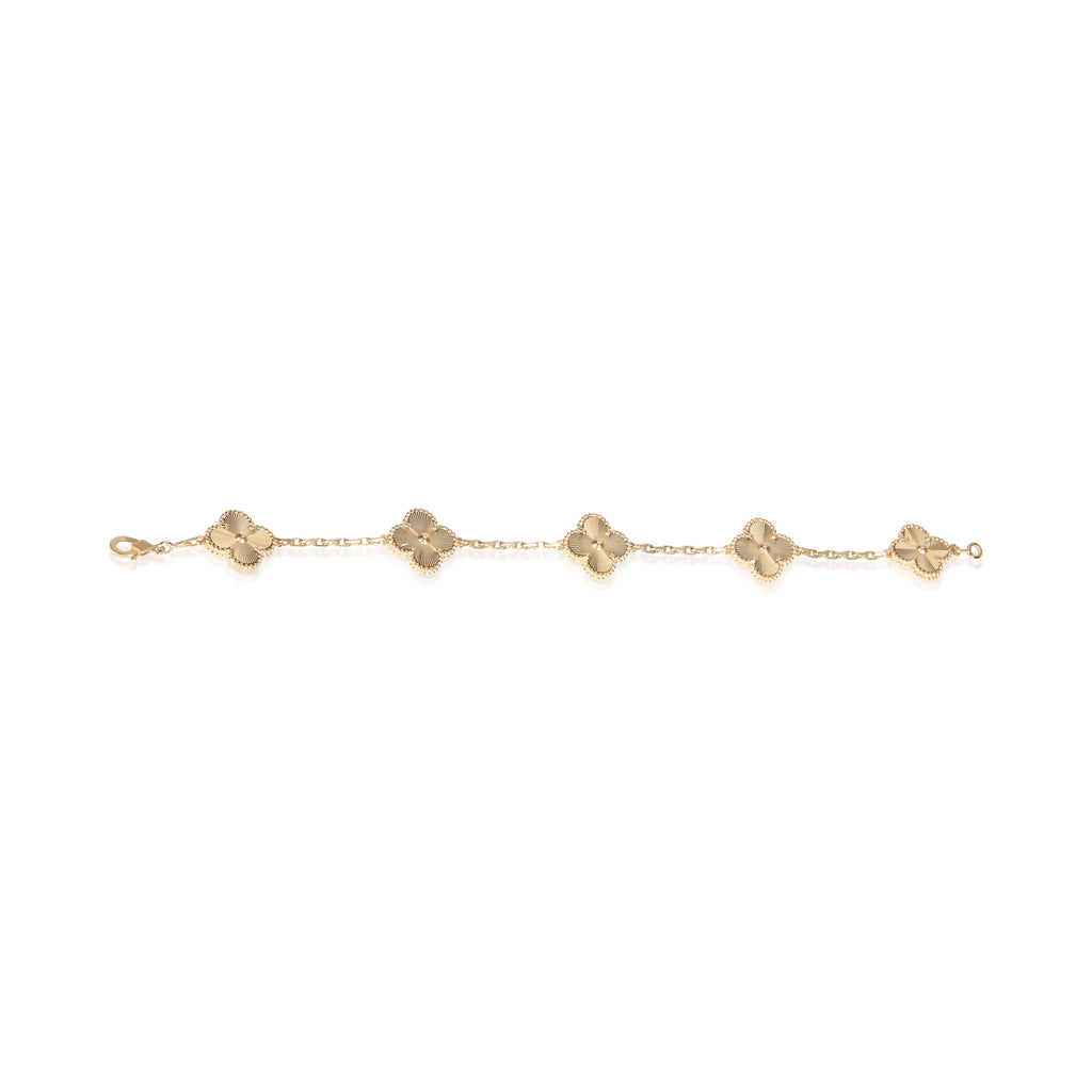 Van Cleef & Arpels Yellow Gold Vintage Alhambra Bracelet 4