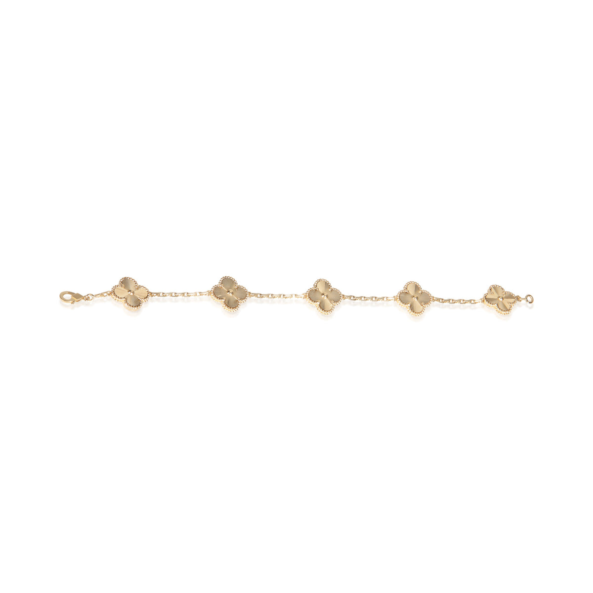 Van Cleef & Arpels Yellow Gold Vintage Alhambra Bracelet 4