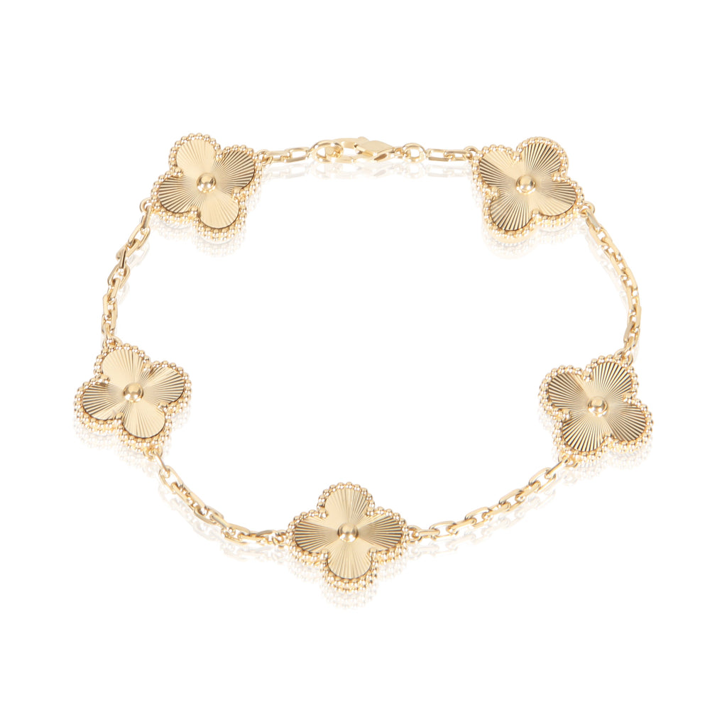 Van Cleef & Arpels Yellow Gold Vintage Alhambra Bracelet fv
