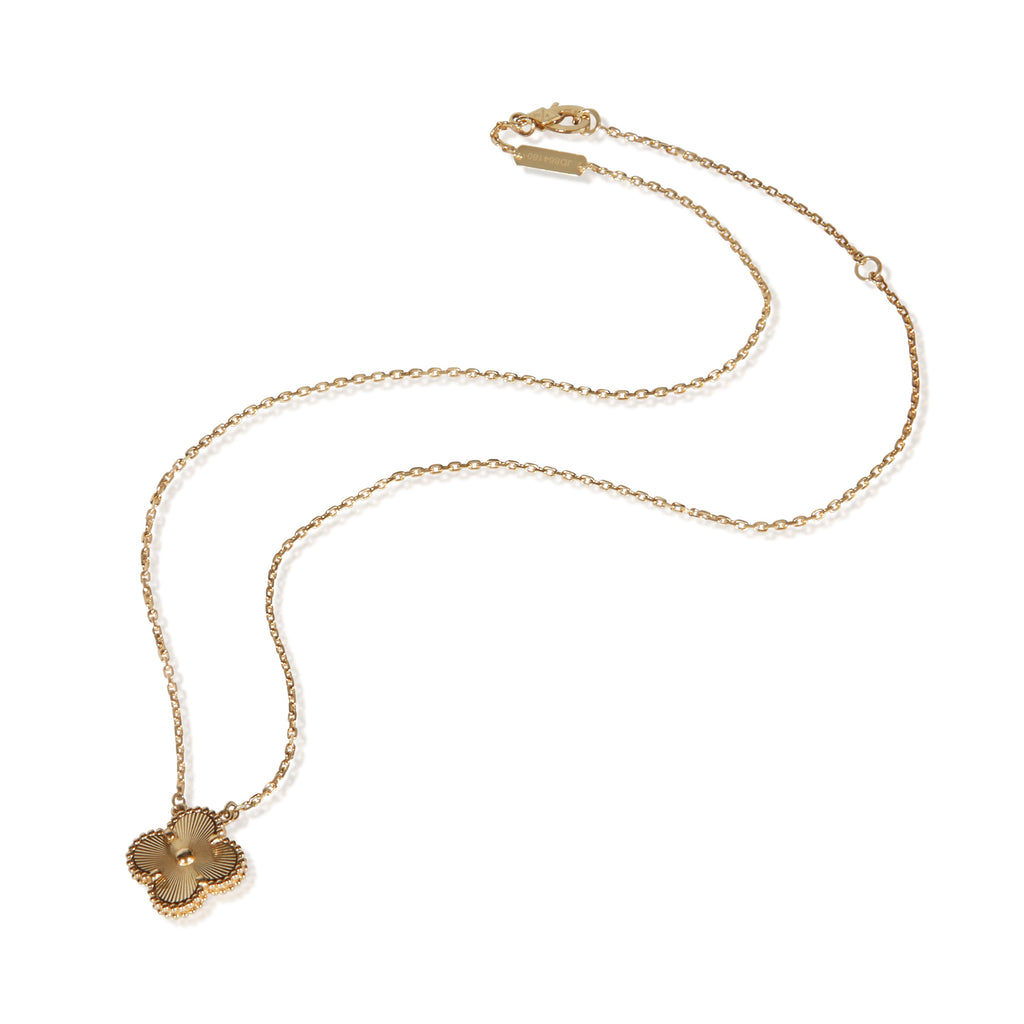 Van Cleef & Arpels Yellow Gold Vintage Alhambra Pendant 3