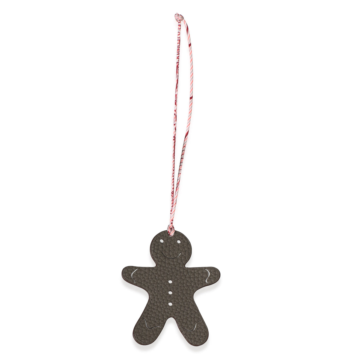 Hermès Petit H Etain Togo Gingerbread Man Charm fv