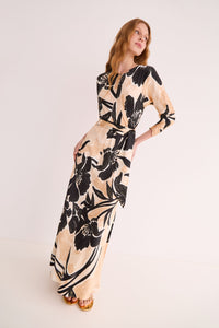 Montgomery Midi Dress in Flora Shadow Ginger