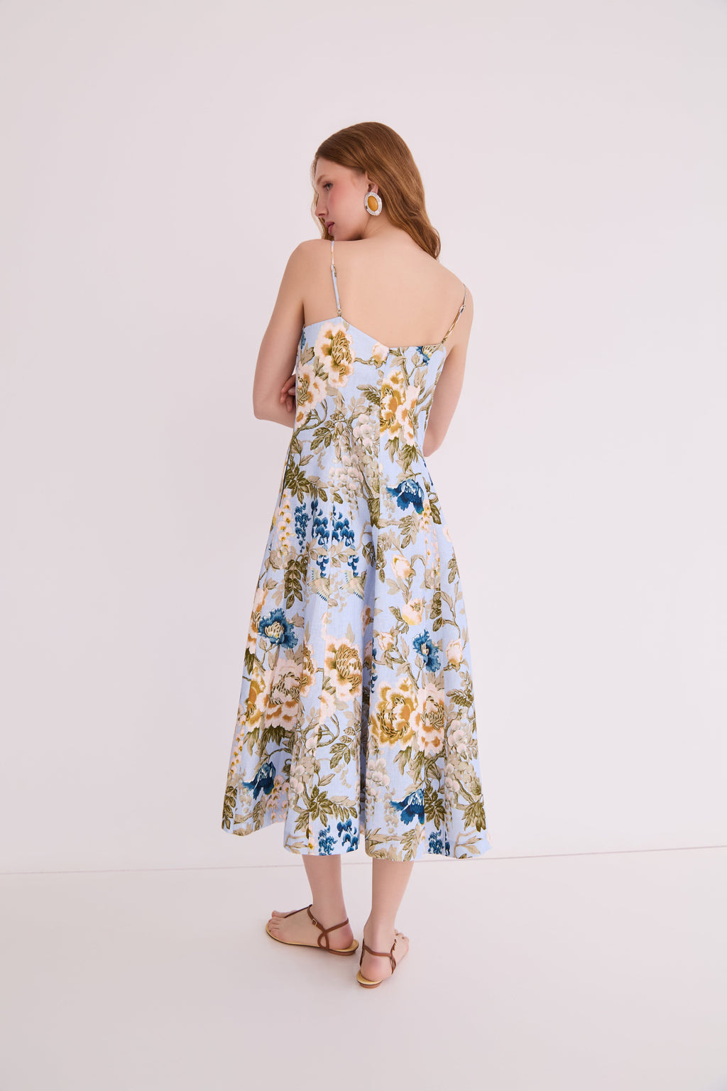 Cherry Dress in Flora Meadow Light Blue