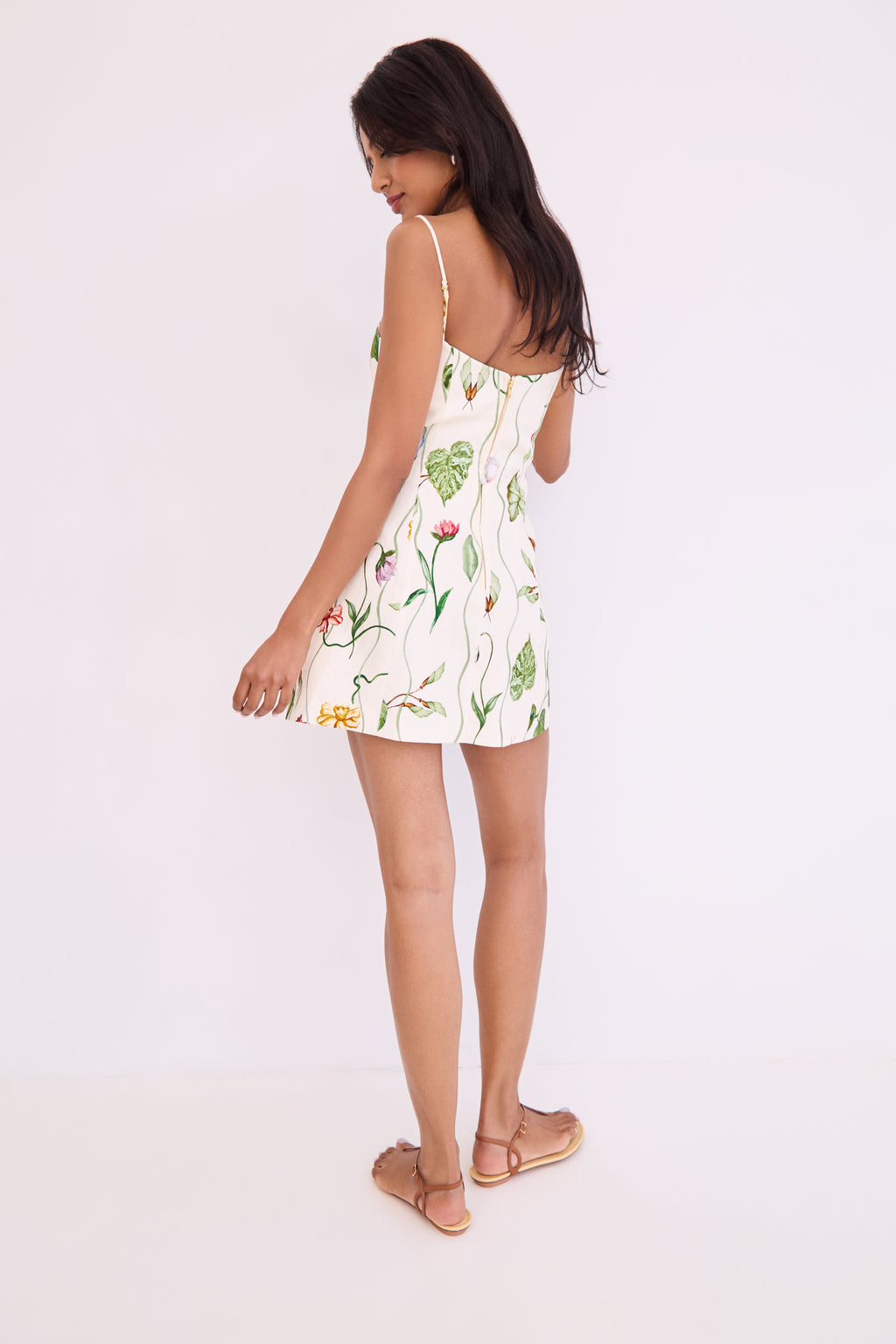 Cherry Mini Dress in Flora Trail Ivory