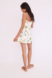 Cherry Mini Dress in Flora Trail Ivory