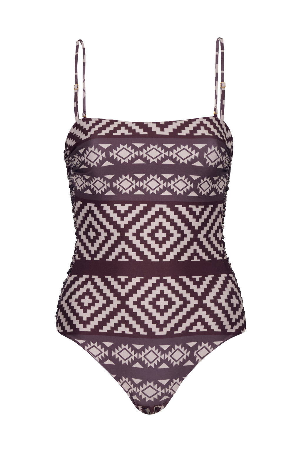 Las Balsas One Piece in Ethnic Motif & Purple