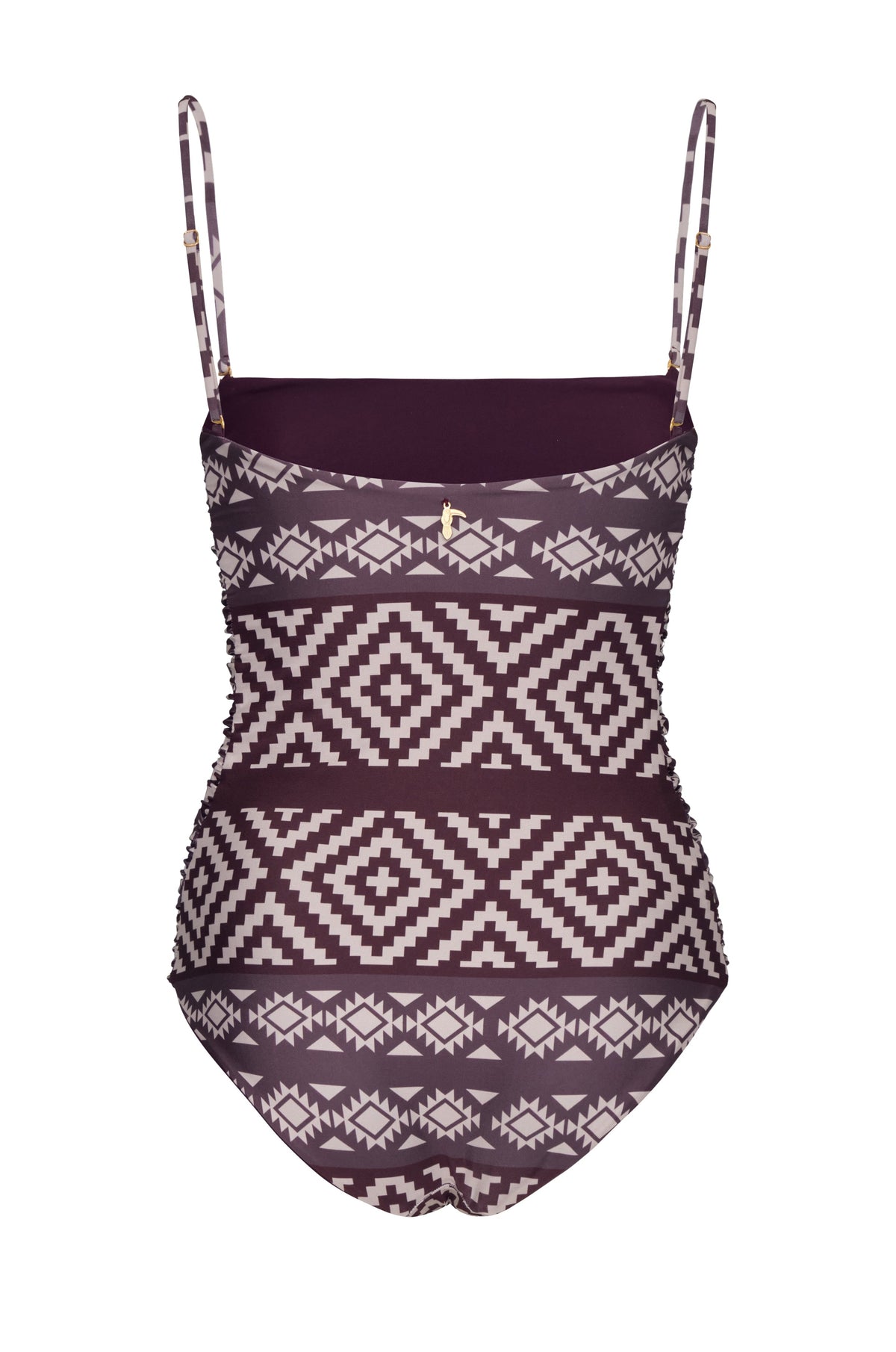 Las Balsas One Piece in Ethnic Motif & Purple