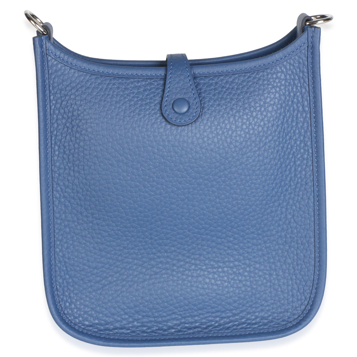 Hermès Bleu Tie Clemence Mini Evelyne TPM 16 PHW Handbag 4