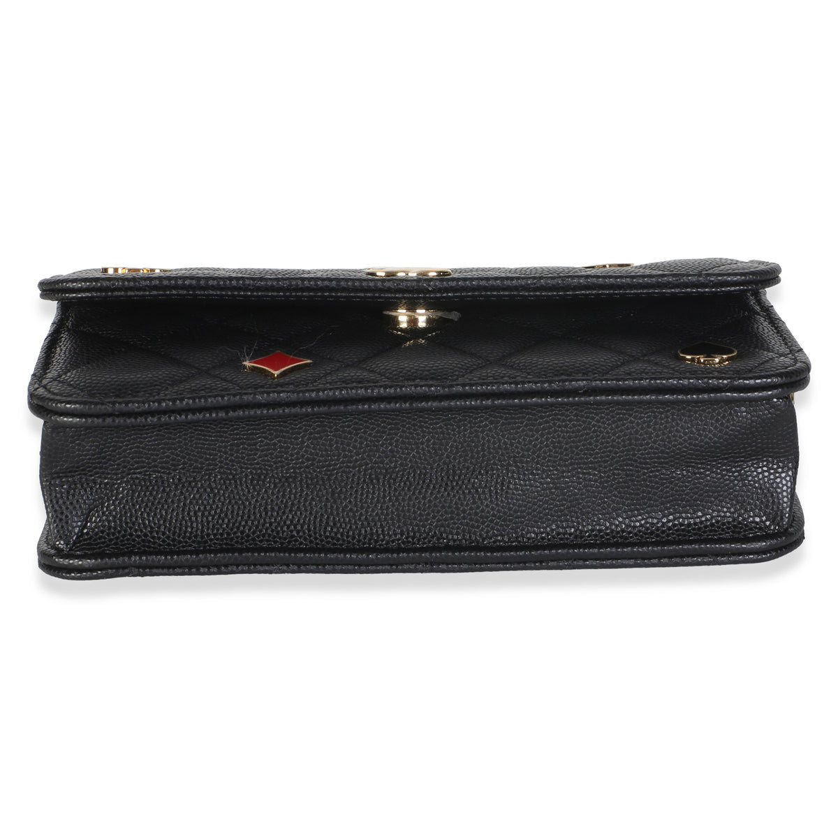 Chanel Black Quilted Caviar Casino Flap Phone Holder Handbag 5