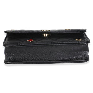 Chanel Black Quilted Caviar Casino Flap Phone Holder Handbag 5