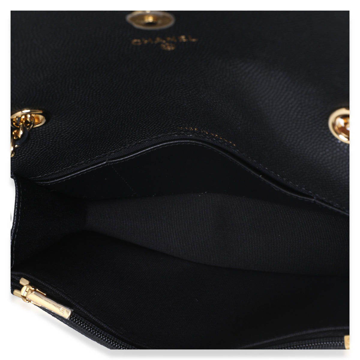 Chanel Black Quilted Caviar Casino Flap Phone Holder Handbag 8