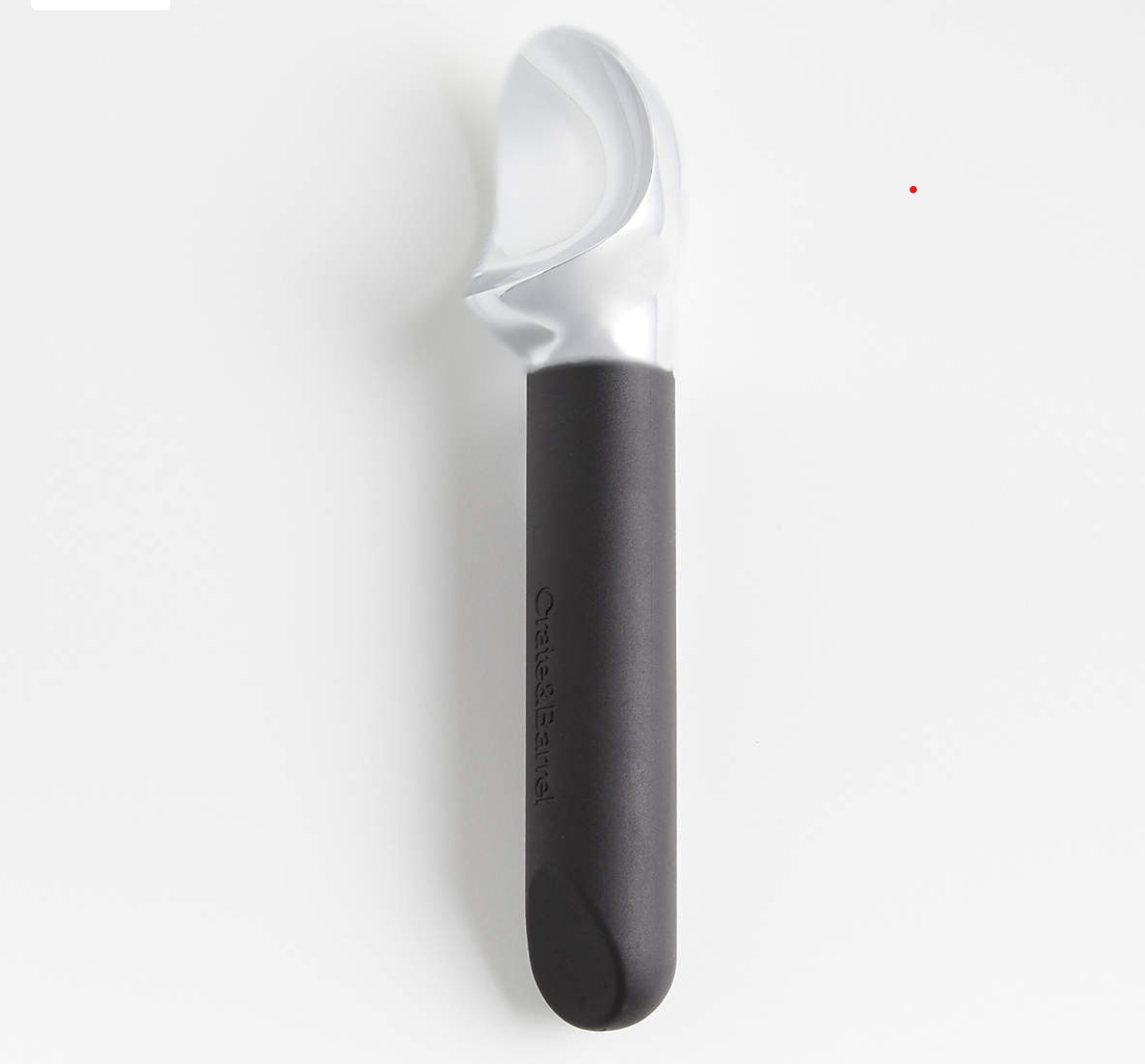 Crate & Barrel Black Soft-Touch Ice Cream Scoop